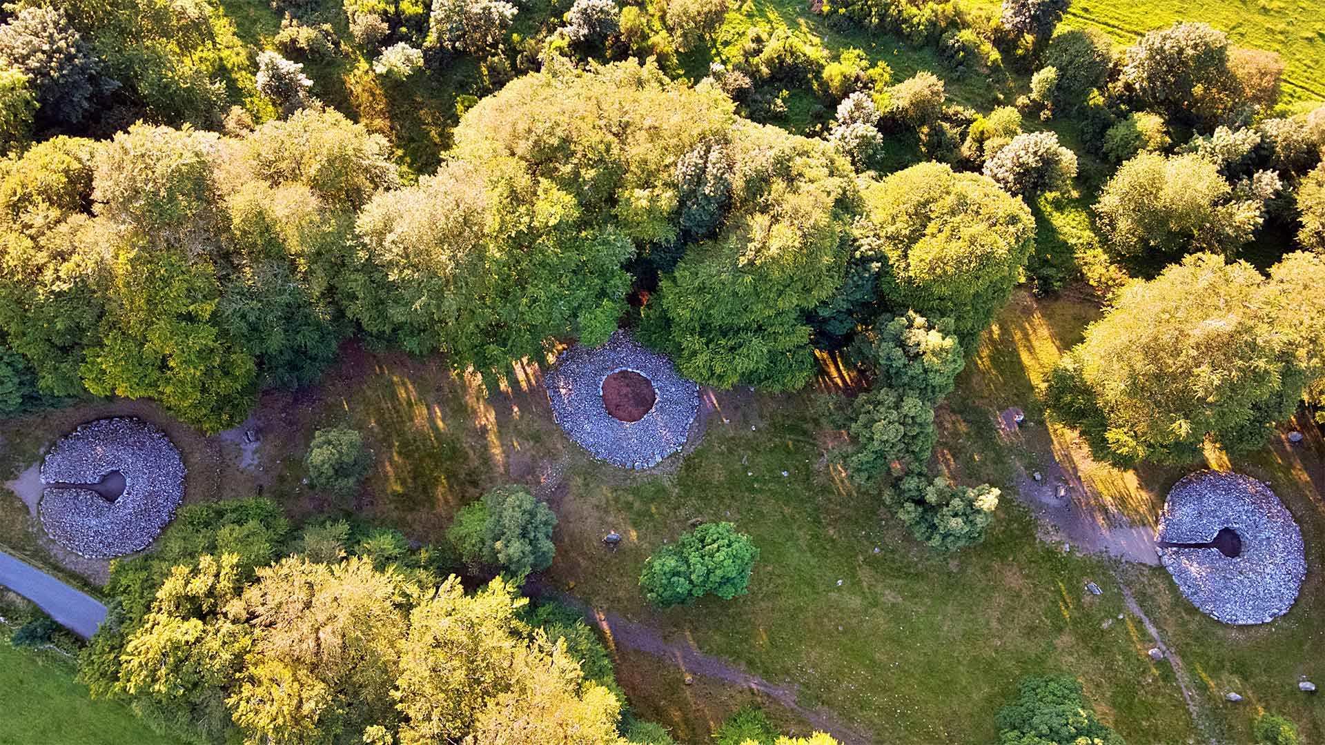 Clava Cairns from the air