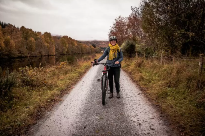 Image of Watch me see with her bike