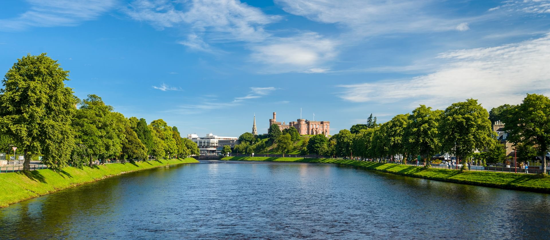 Inverness and River Ness in summer