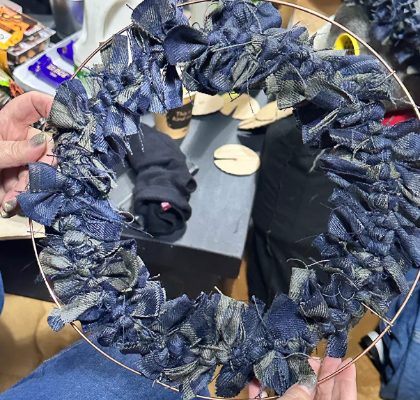Rag Wreath Making at rebel row