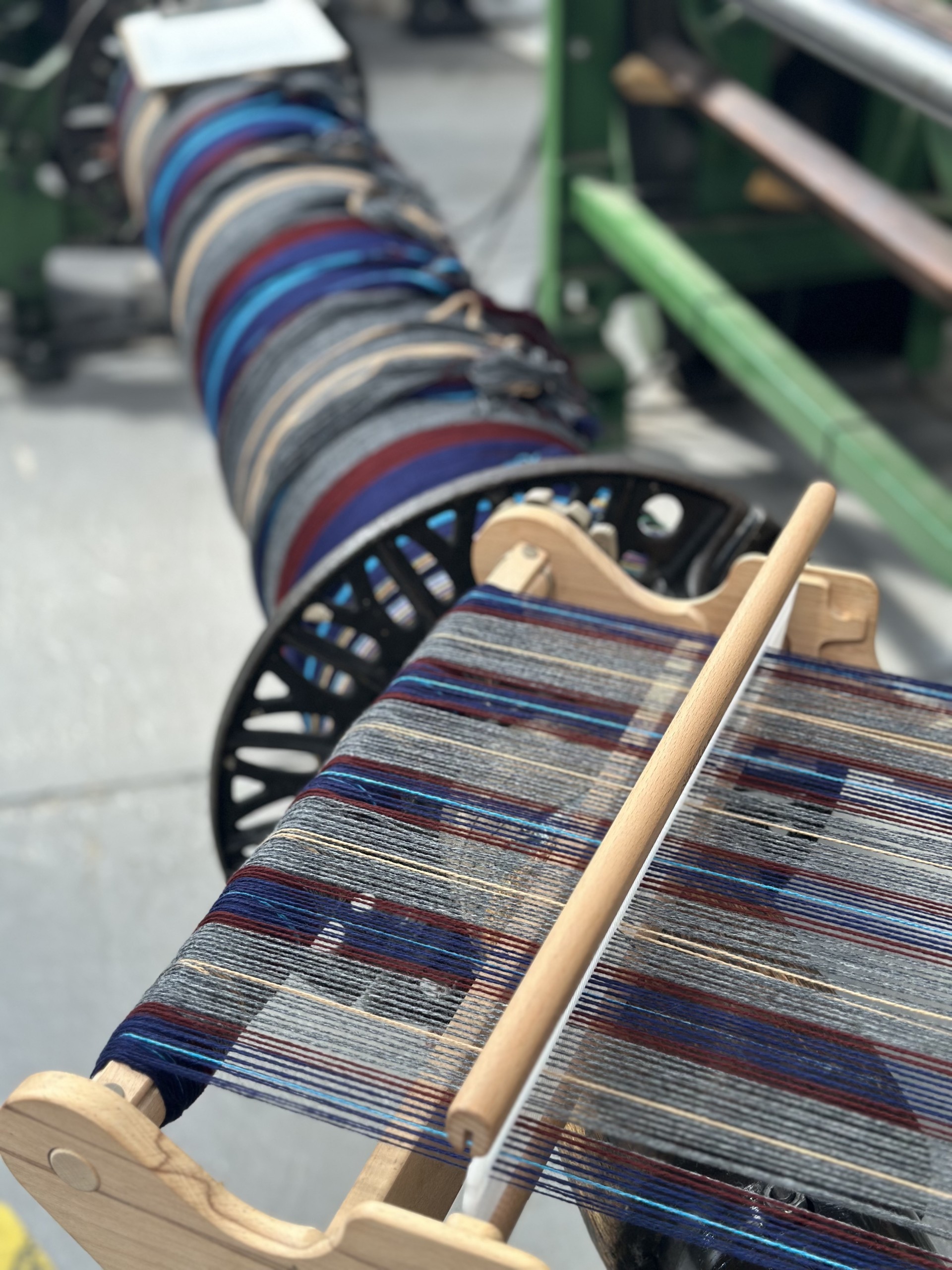 tartan on a loom